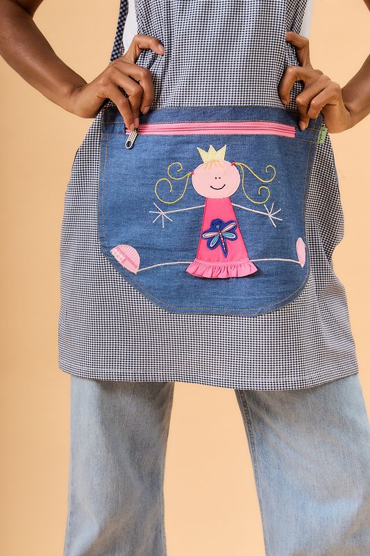 JUMPER CUADRILLÉ con cierre CON PRINCESA