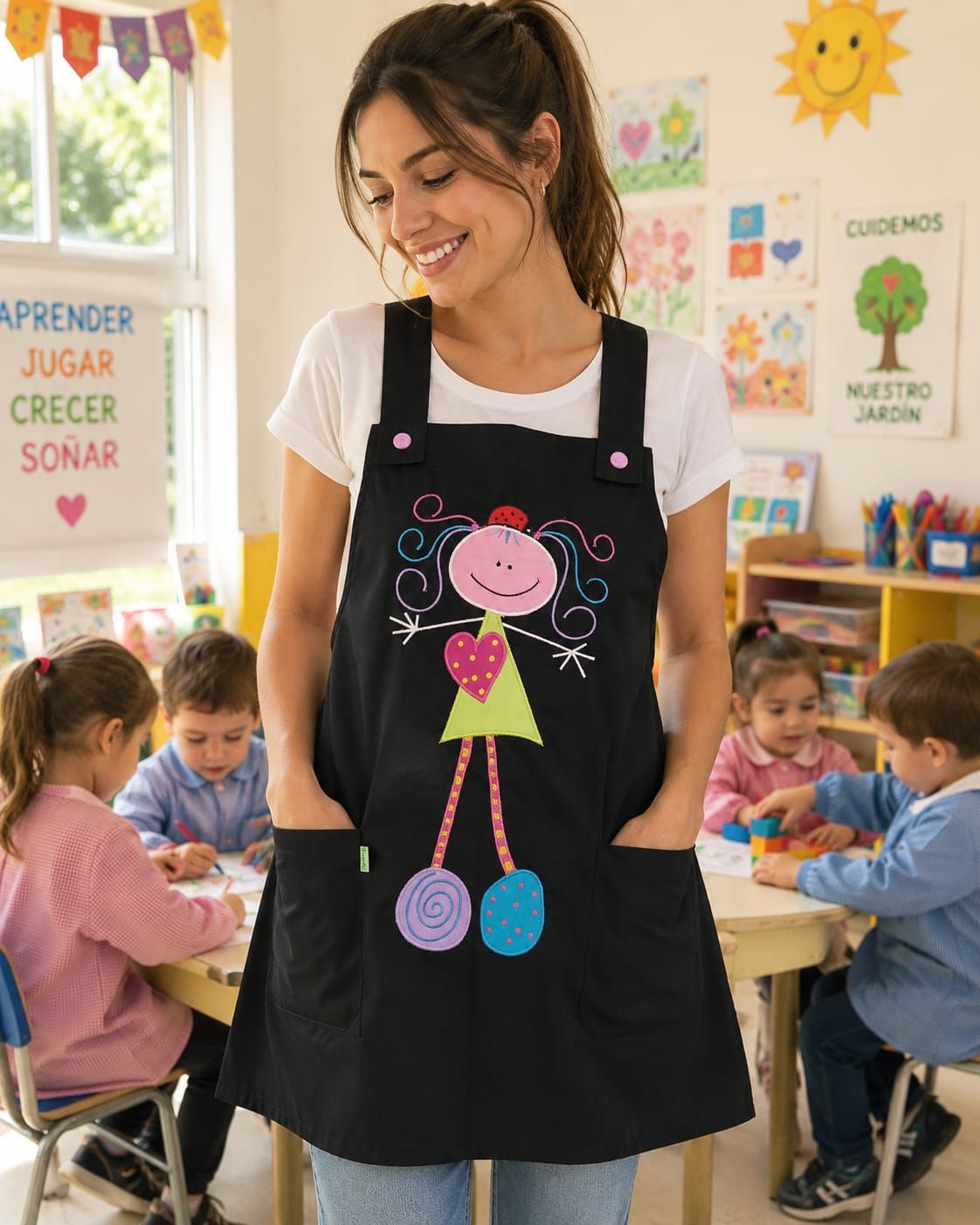 JUMPER NEGRO con diseño POLA