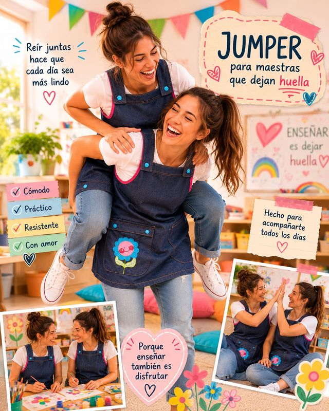 Jumper de jeans con FLOR