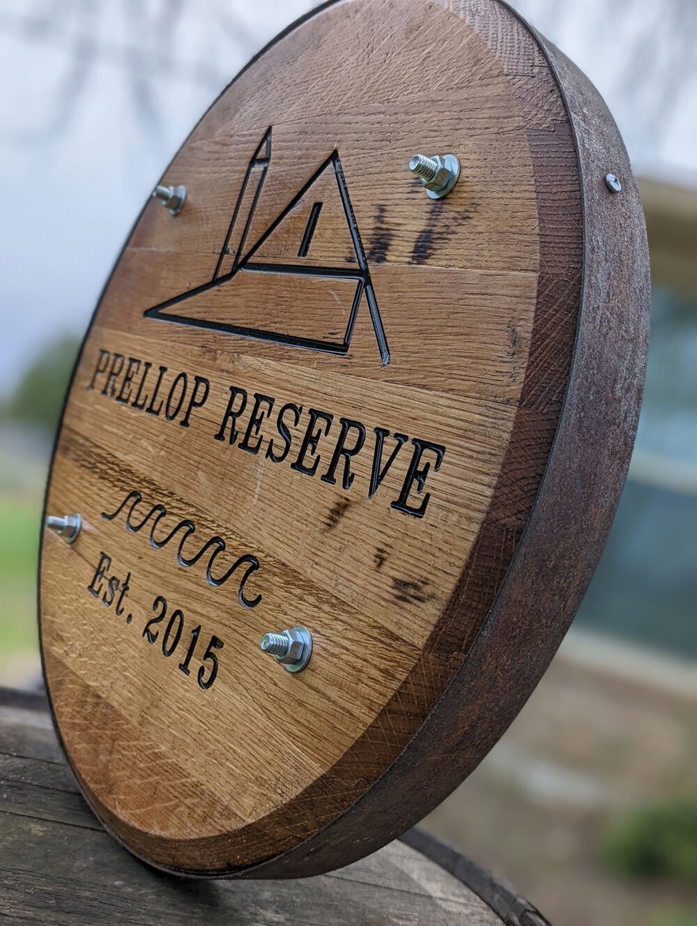custom whiskey barrel lid