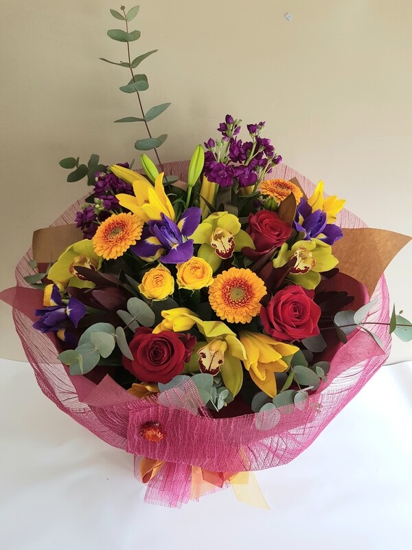 Flowers in a Water Filled Box Bright