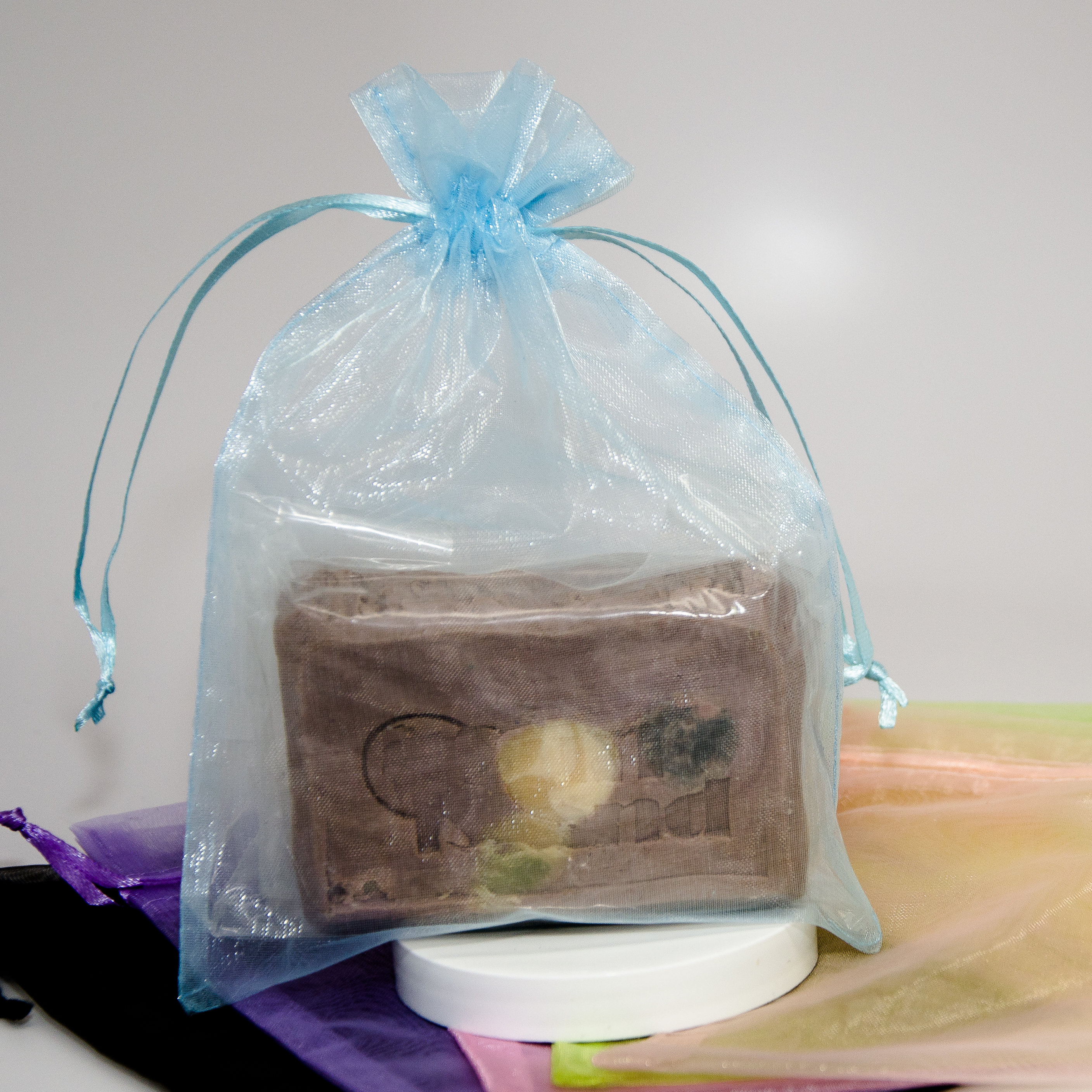 Nylon soap bag example. Nylon soap bag example.