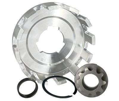 INBOARD 10T-#35, REV3 Pattern Sprocket &amp; Drum Assembly , Three-Disc SMC clutches, Part No. 5047