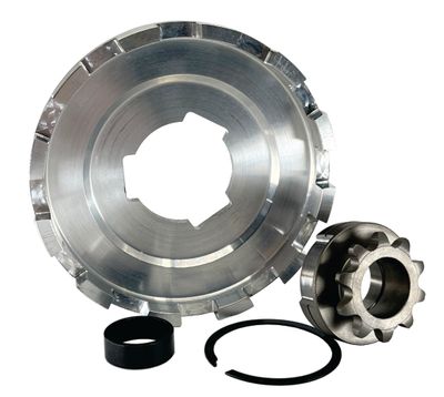 INBOARD 10T-#35, REV3 Pattern Sprocket &amp; Drum Assembly, One-Disc SMC clutches, Part No. 5041