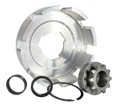 INBOARD 10T-#35, REV3 Pattern Sprocket &amp; Drum Assembly, Three-Disc Gator/Viper clutches,  Part No. 5048