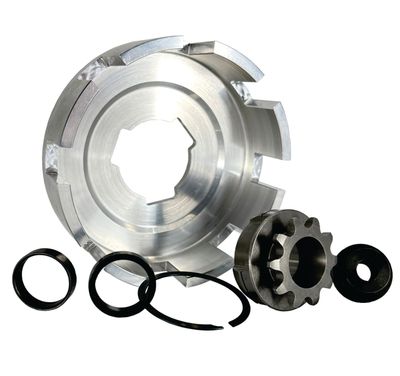 INBOARD 10T-#35, REV3 Pattern Sprocket &amp; Drum Assembly, Two-Disc Bully clutches, Part No. 5046
