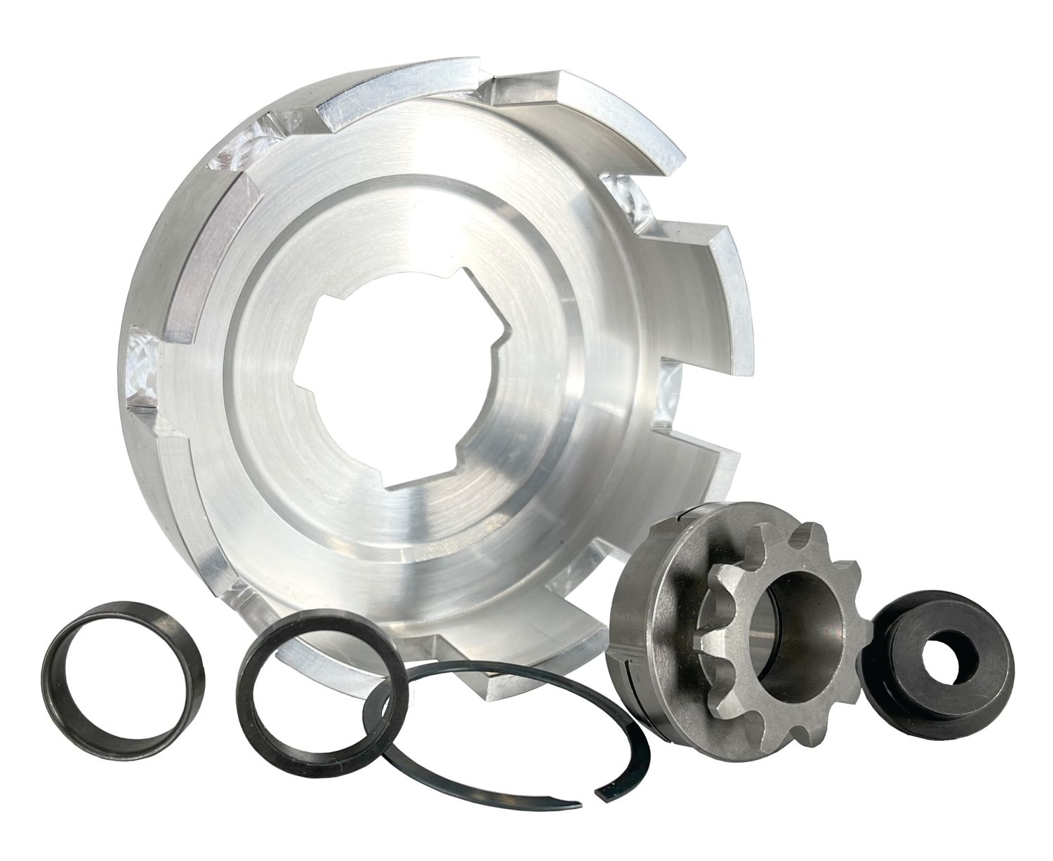 INBOARD 10T-#35, REV3 Pattern Sprocket &amp; Drum Assembly, One-Disc Bully clutches,  Part No. 5043