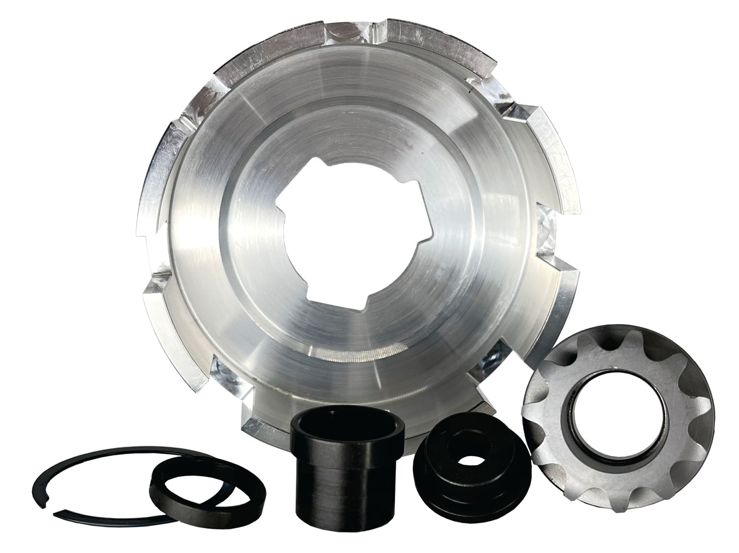 INBOARD 11T-#35, REV3 Pattern Sprocket &amp; Drum Assembly, Two-Disc Bully clutches, Part No. 5056