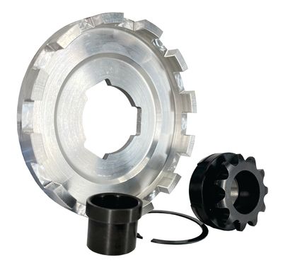 INBOARD 11T-#35, REV3 Pattern Sprocket &amp; Drum Assembly, One-Disc Vortex &amp; 6x6 Aggressor clutches, Part No. 5051