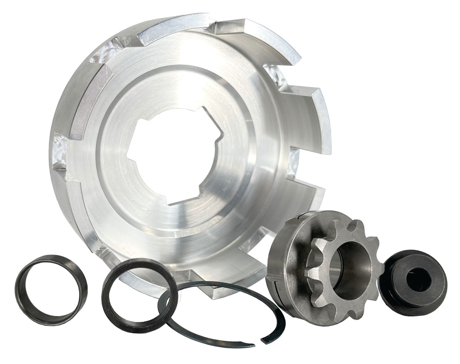 INBOARD 12T-#35, REV3 Pattern Sprocket &amp; Drum Assembly, One-Disc Bully clutches, Part No. 5063