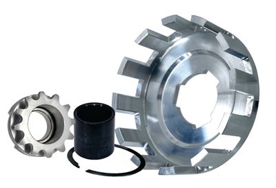 INBOARD 12T-#35, REV3 Pattern Sprocket &amp; Drum Assembly, Three-Disc SMC clutches, Part No. 5067