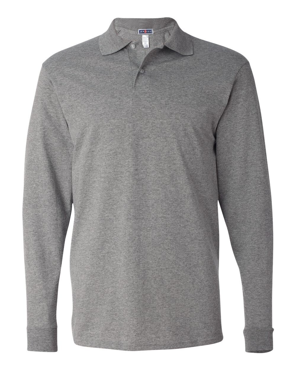 Polo Long Sleeves Adults Oxford Grey