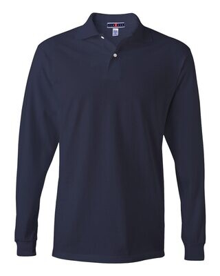 Polo Long Sleeves Adults Navy Blue