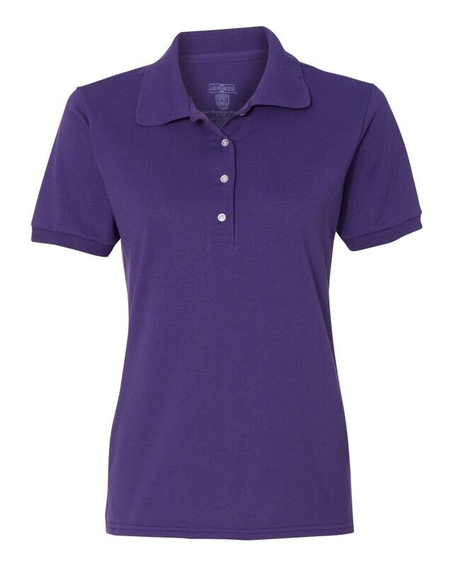 Women&#39;s Polo 2X Purple &amp; Black Color