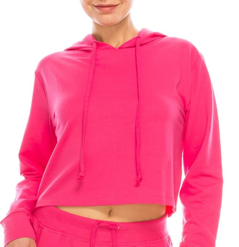 Women&#39;s Sport Cropped Top Light Hoodie