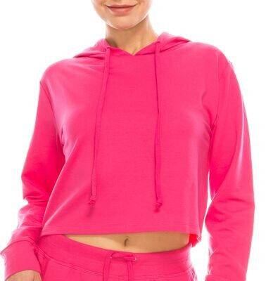 Women's Sport Cropped Top Light Hoodie