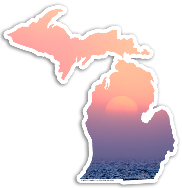 Michigan Sticker - Foggy Sunrise
