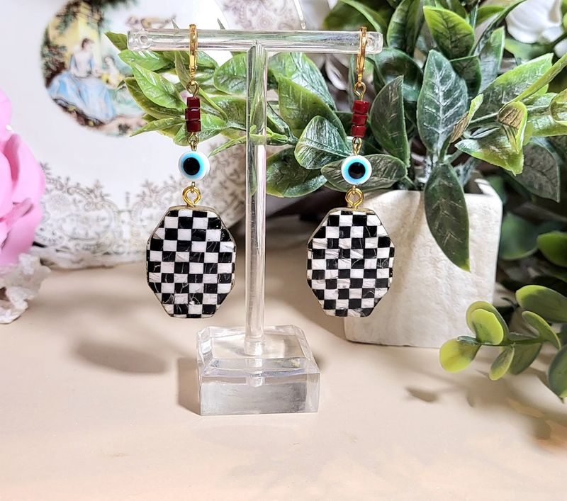 Checkerboard Earrings