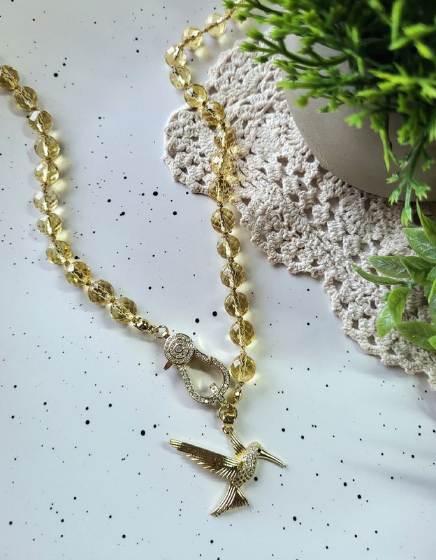 Citrine Charm Necklace