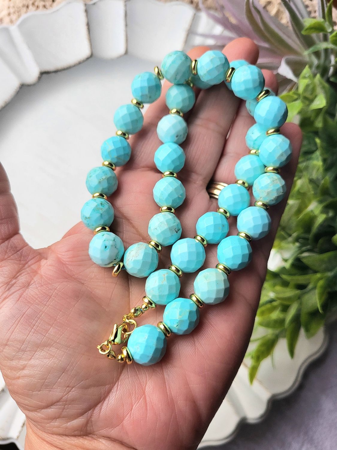 Turquoise Howlite Necklace