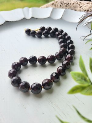 Faceted Garnet Necklace