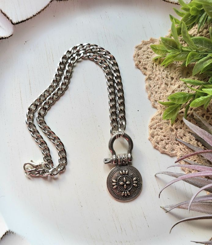 Stainless Steel Charm Necklace