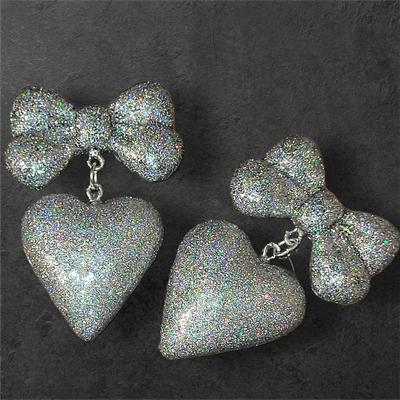 Statement heart earrings