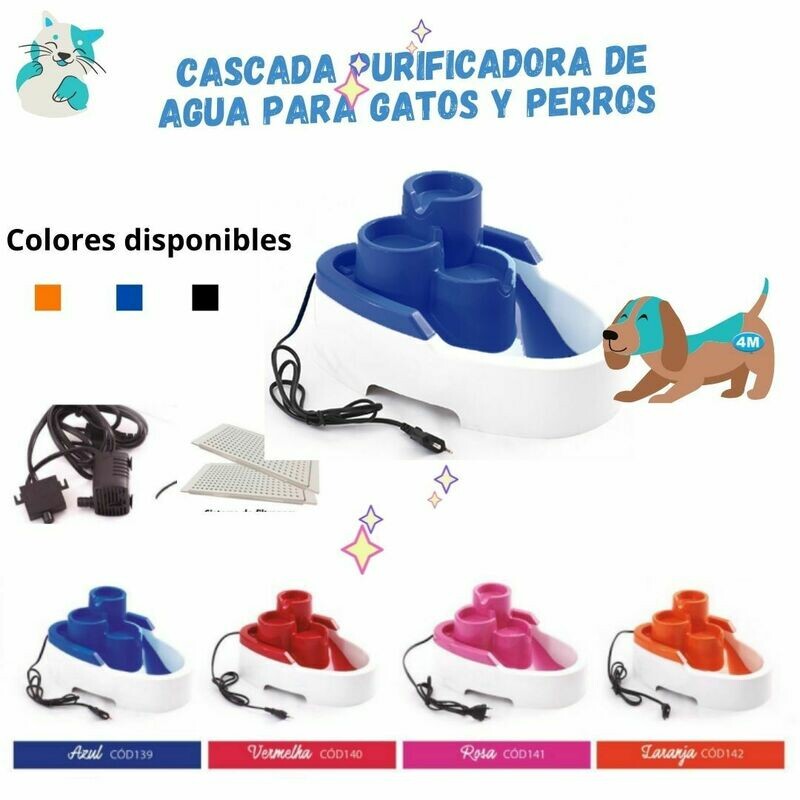 CASCADA PURIFICADORA DE AGUA PARA GATOS Y PERROS