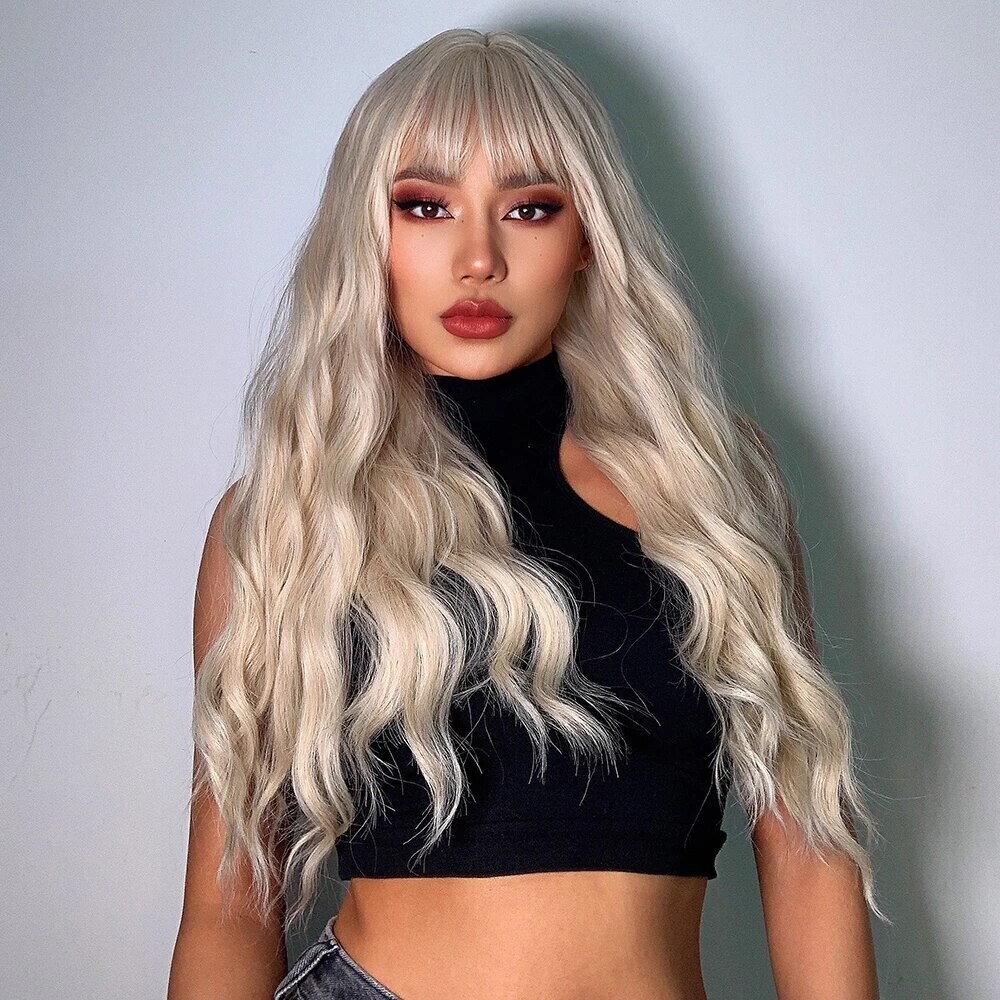 Peruca BLOND RECE Cenusiu