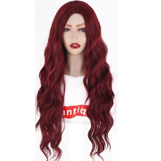 Peruca VISINIE / Burgundy (80 cm)