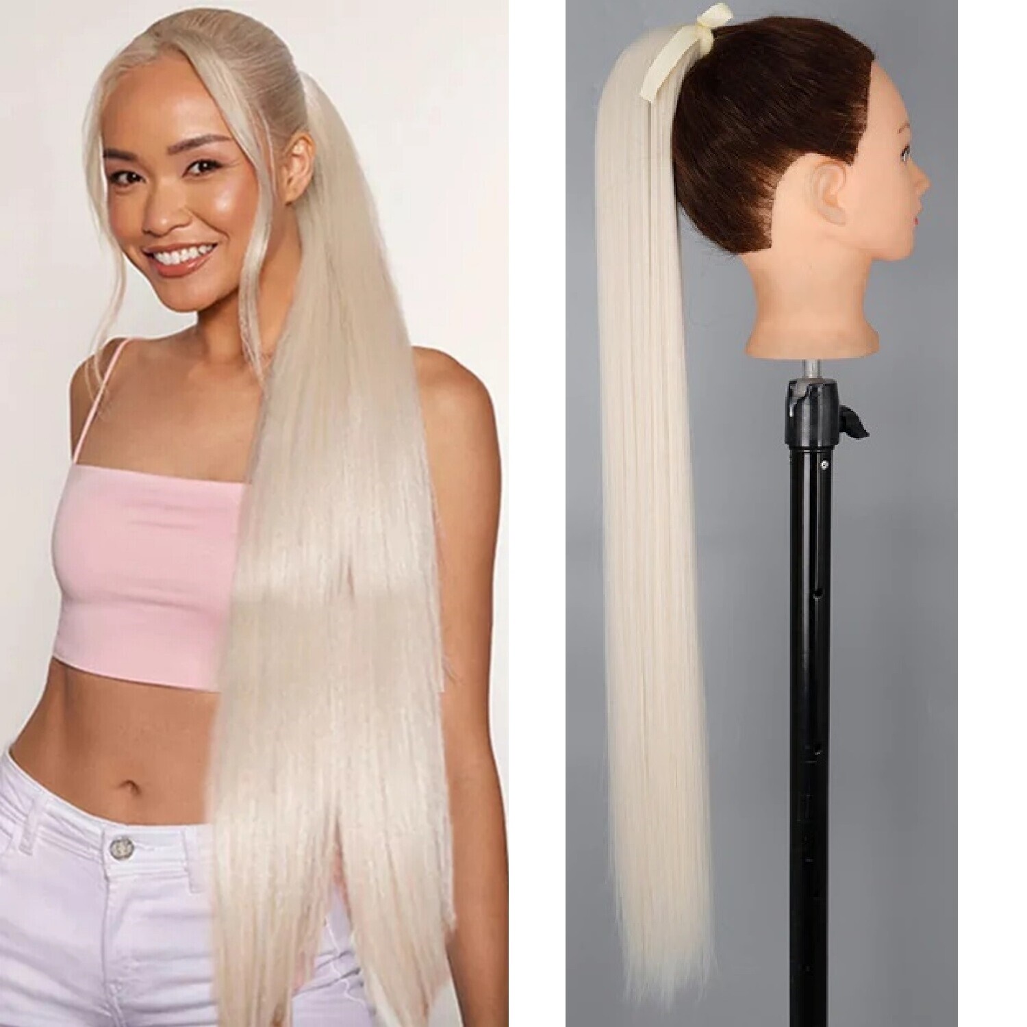 Coada BLOND PLATINAT (80 cm)