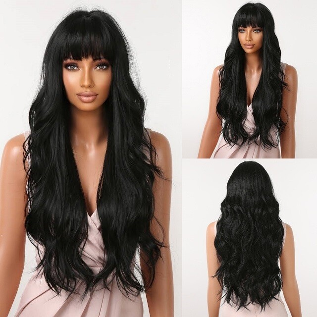 Peruca NEAGRA (80 cm)