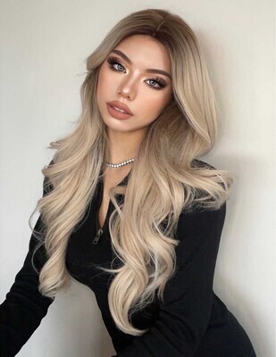 Peruca Ombre Blond Cenusiu