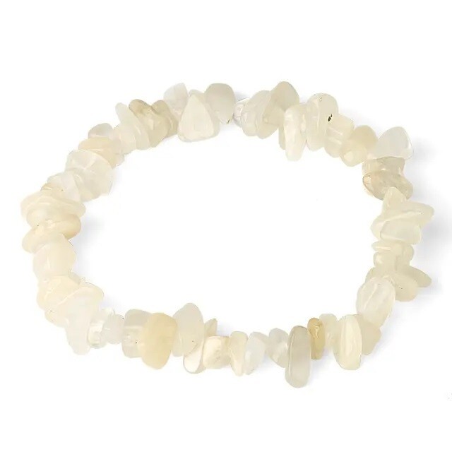 Bratara Piatra Lunii (Moonstone) pietre chips 6-8mm