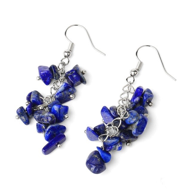 Cercei Lapis Lazuli chipsuri
