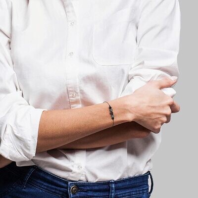 Bratara PROTECTIE cristaloterapie 5 cristale, tip snur