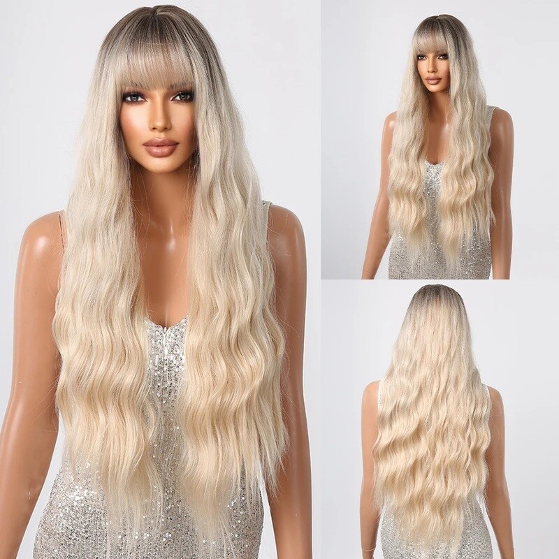 Peruca BLONDA lunga 80 cm