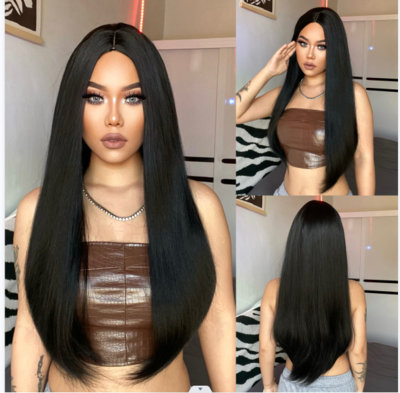 Peruca NEAGRA fara breton