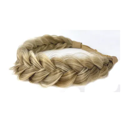 Bentita cordeluta din par impletit Blond cenusiu