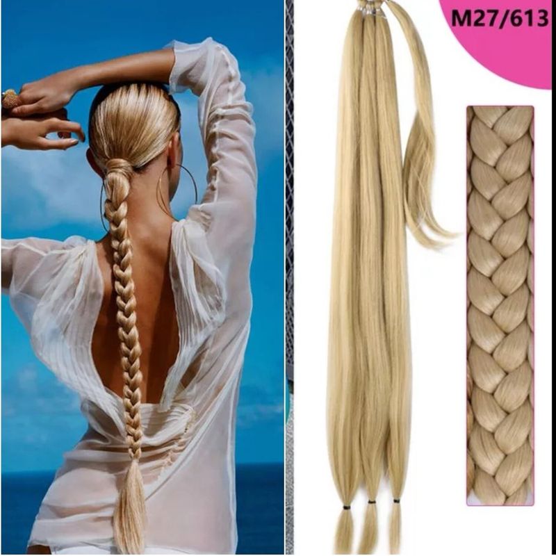 Coada par Blond cenusiu  85 cm