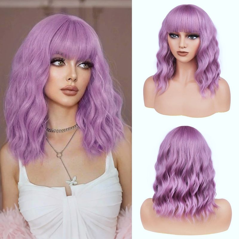 Peruca Mov lavanda Cosplay