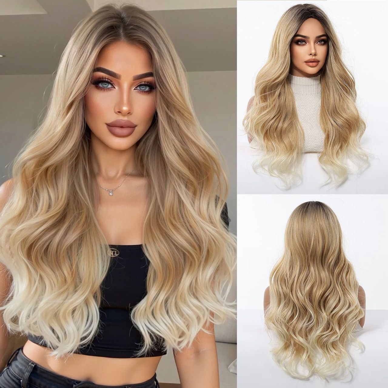 Peruca Ombre Blond Miere
