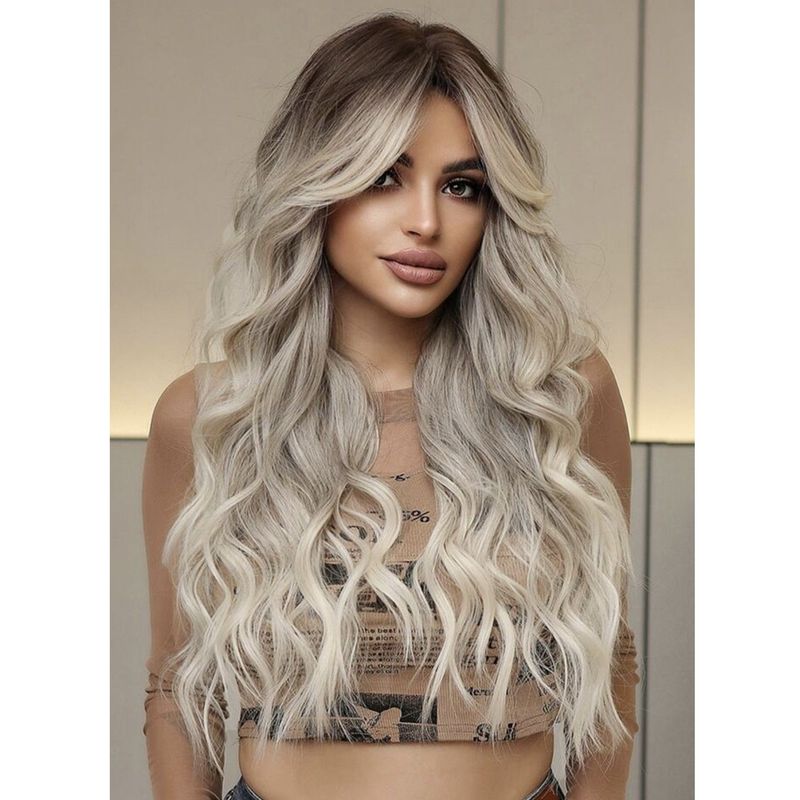 Peruca Blond Cenusiu suvitat Peruca Blond Cenusiu suvitat