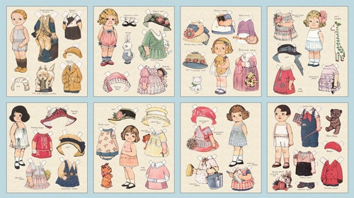 Paper Dolls - Blue Hill - Panels 1