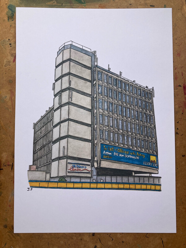 Phibsboro Shopping Centre Print - A4