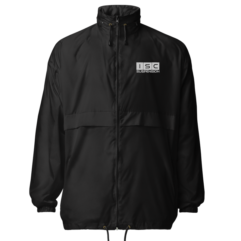 ISC Embroidered Unisex windbreaker BLACK