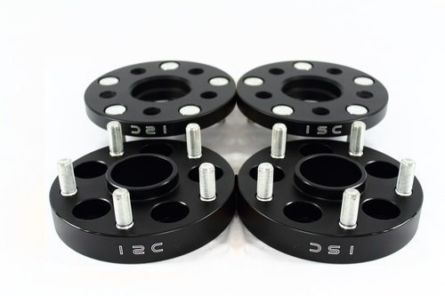ISC 5x100 25mm Black Hub Centric Wheel Spacers (Pair)