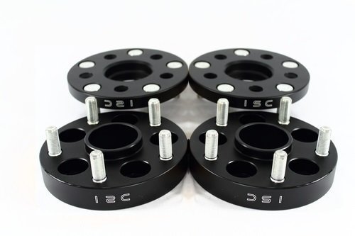 ISC 5x114.3 25mm Black Hub Centric Subaru Wheel Spacers (Pair)