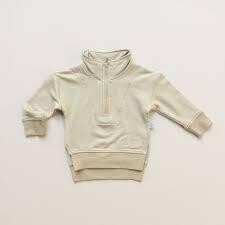 Halo and Horns Track Pullover - Bamboo French Terry - Moss