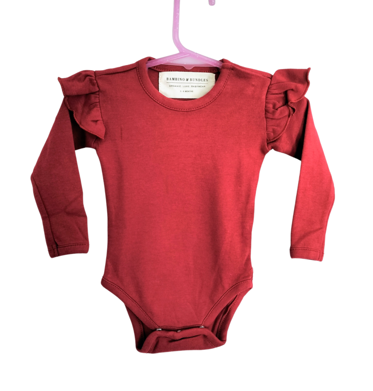 Bambino and Bundles - Long sleeve bodysuit Wild Berry